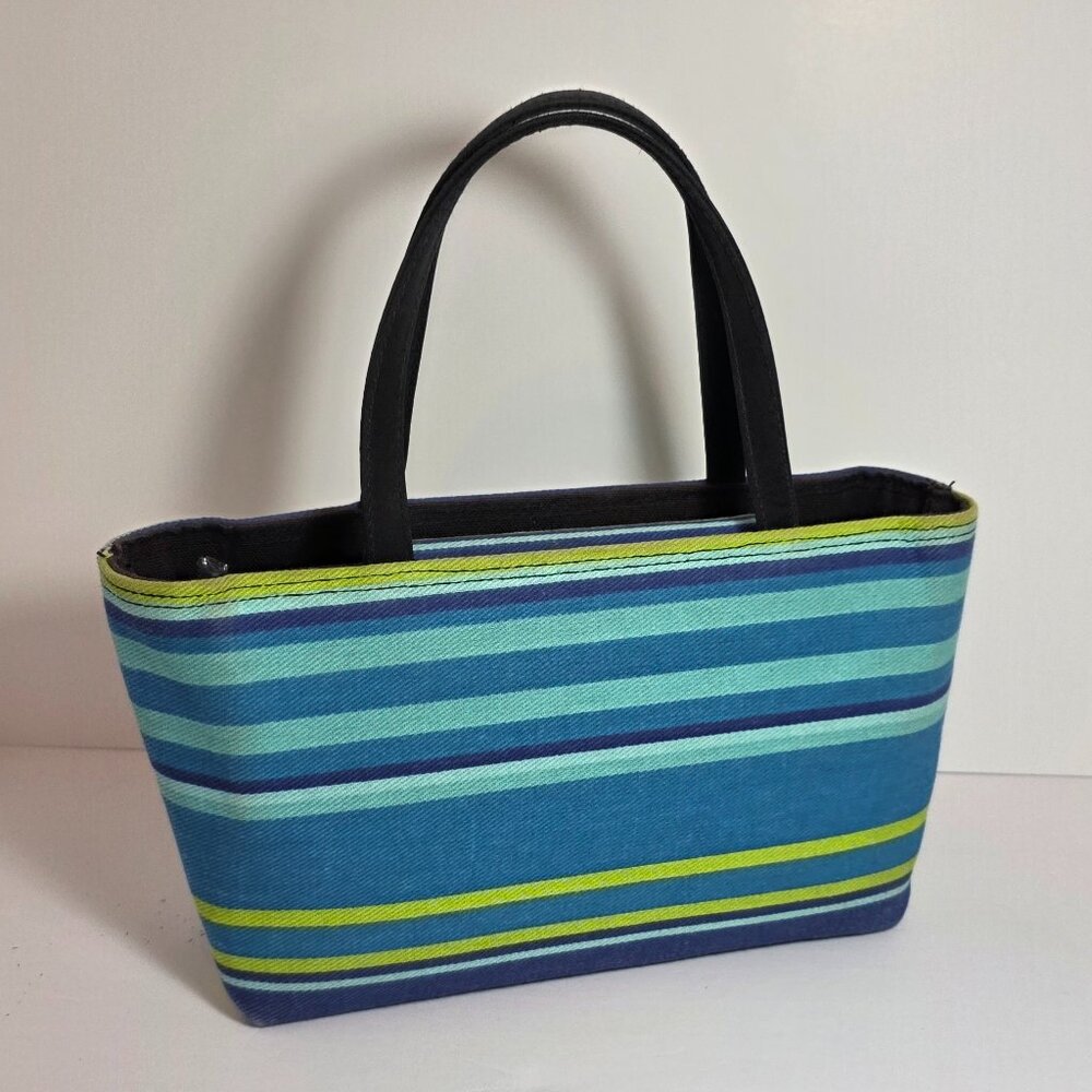 Kate Spade New York Striped Canvas Tote w/ Dust Bag - Small/Medium Size - Picture 2 of 9